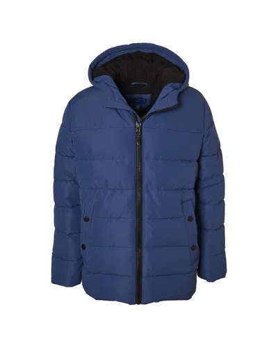 Perry Ellis Kids' Solid Ripstop Puffer Jacket In Blue