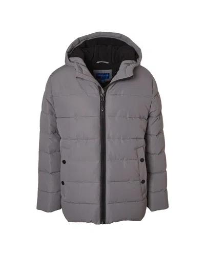 Perry Ellis Kids' Solid Ripstop Puffer Jacket In Gray