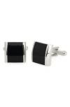 Perry Ellis Square Enamel Cuff Links In Blk