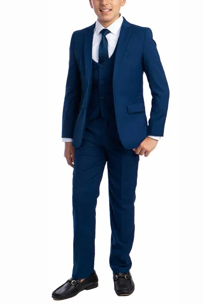 Perry Ellis Kids' St Peter 5-piece Suit Set In Indigo In Blue