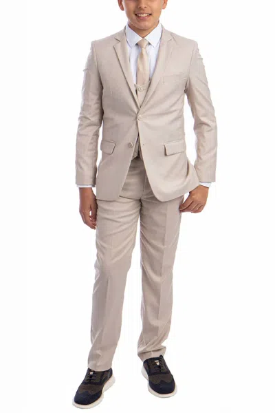 PERRY ELLIS ST. PETER 5-PIECE SUIT SET IN LIGHT TAN
