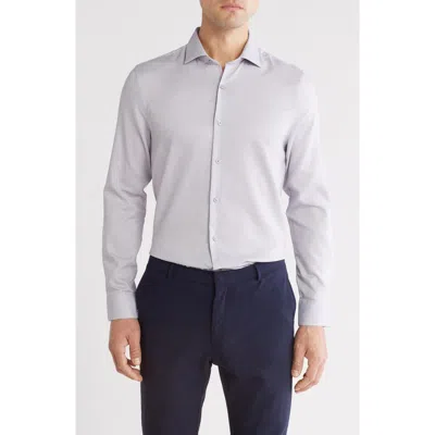 Perry Ellis Sycamore Dobby Slim Dress Shirt In Alloy