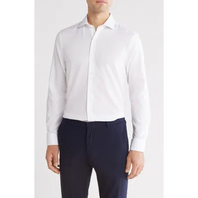 Perry Ellis Sycamore Dobby Slim Dress Shirt In White