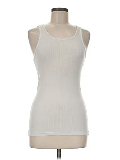 Pre-owned Perry Ellis Tank Top Ivory Halter Neckline Tops