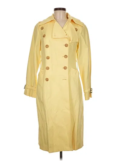 Pre-owned Perry Ellis Trenchcoat In Yellow