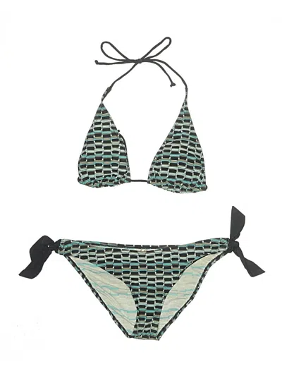 Pre-owned Perry Ellis Two Piece Swimsuit In Green