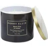 Perry Ellis Unisex Black Pine And Amber Candle 14.5 oz Scented Candle 810044121643