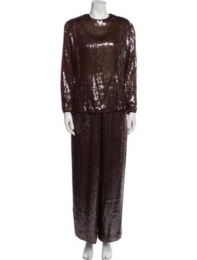 Pre-owned Perry Ellis Vintage 1990's Pant Set In Brown