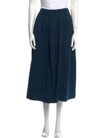 Pre-owned Perry Ellis Vintage Wide Leg Pants In Blue