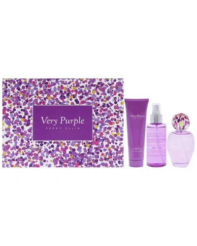 Perry Ellis Women's  Very Purple 3pc Gift Set In White