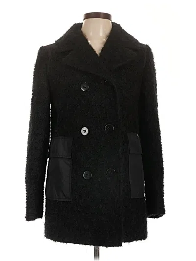 Pre-owned Perry Ellis Wool Coat In Black