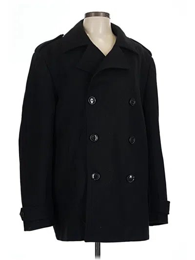 Pre-owned Perry Ellis Wool Coat In Black