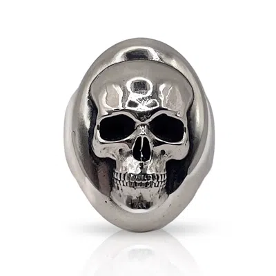 Perry Gargano Modern Skull Ring - Sterling Silver - Waterproof Mens