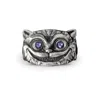 Perry Gargano Silver / Purple The Cheshire Cat ~ Alice In Wonderland Ring - Sterling Silver - Amethyst Women's In Silver
