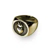 Perry Gargano The Sacred Heart Ring - Gold Vintage - Waterproof Brass - Mens