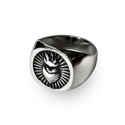 Perry Gargano The Sacred Heart Ring - Silver - Mens Waterproof