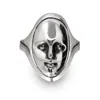 Perry Gargano The Stranger Face Ring - Sterling Silver Mens  - Waterproof