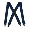 Perry Suspenders Men's Big & Tall Solid Color X-back Clip-end Suspenders In Blue