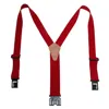Perry Suspenders Men's Elastic 1.5 Inch Wide Hook End Suspenders In Red
