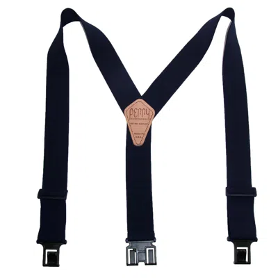 Perry Suspenders Men's Elastic 2 Inch Wide Hook End Suspenders (tall Available) In Blue