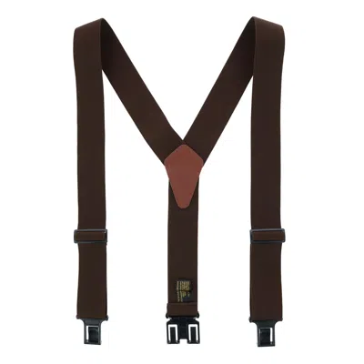 Perry Suspenders Men's Elastic 2 Inch Wide Hook End Suspenders (tall Available) In Brown