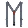 Perry Suspenders Men's Elastic 2 Inch Wide Hook End Suspenders (tall Available) In Grey