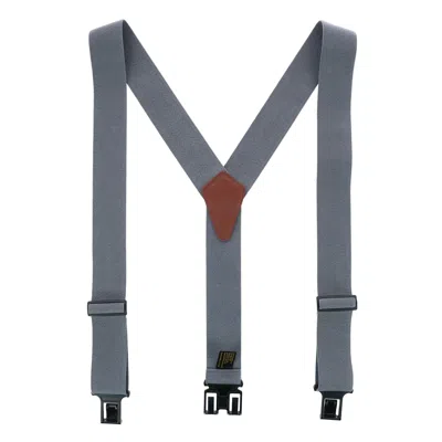 Perry Suspenders Men's Elastic 2 Inch Wide Hook End Suspenders (tall Available) In Grey