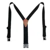 Perry Suspenders Men's Tall Elastic 1.5 Inch Wide Hook End Suspenders In Black