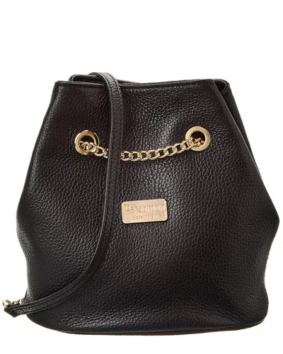 Persaman New York #1011 Leather Bucket Bag In Black