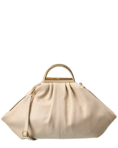 Persaman New York #1075 Leather Tote In White