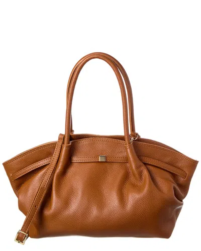 Persaman New York Abella Leather Tote In Brown