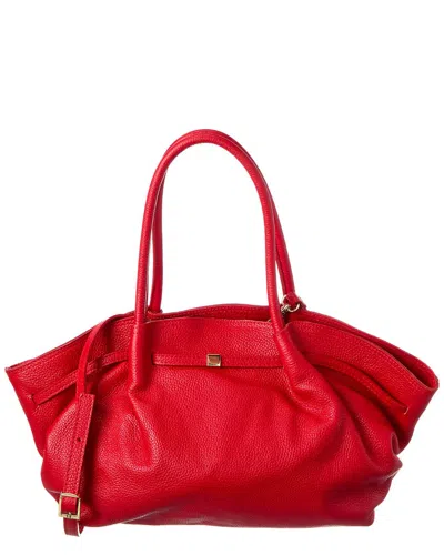 Persaman New York Abella Leather Tote In Red