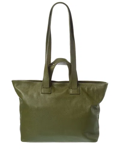 Persaman New York Adelaide Leather Tote In Green