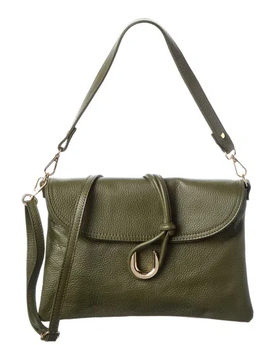 Persaman New York Adelais Leather Shoulder Bag In Green