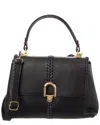 Persaman New York Adelina Leather Satchel In Black