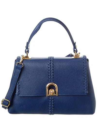 Persaman New York Adelina Leather Satchel In Blue