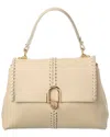 Persaman New York Adelina Leather Satchel In Brown