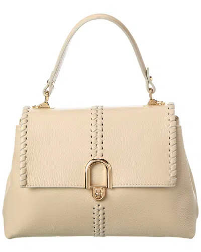Persaman New York Adelina Leather Satchel In Brown
