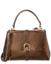 Persaman New York Adelina Leather Satchel In Brown