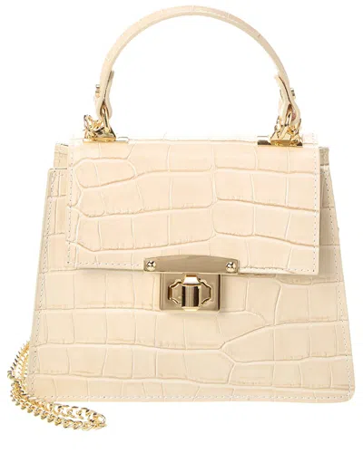 Persaman New York Adriana Leather Crossbody In White