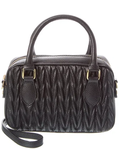 Persaman New York Aida Leather Shoulder Bag In Black