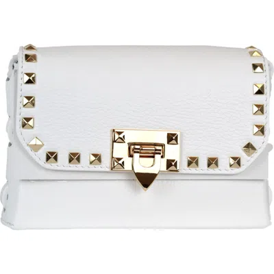 Persaman New York Alessia 18 Studded Crossbody Bag In White