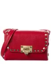 Persaman New York Alessia Studded Leather Crossbody In Red