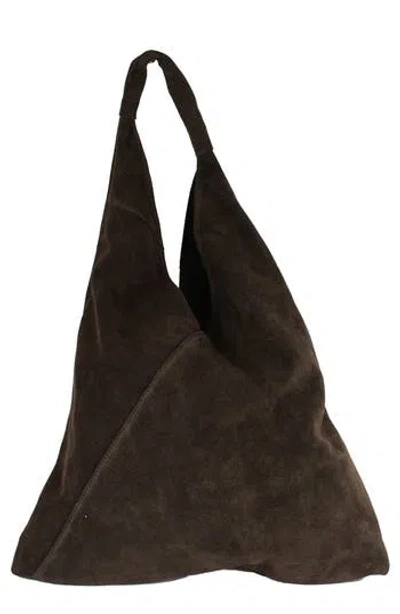 Persaman New York Amelia Suede Hobo Bag In Black
