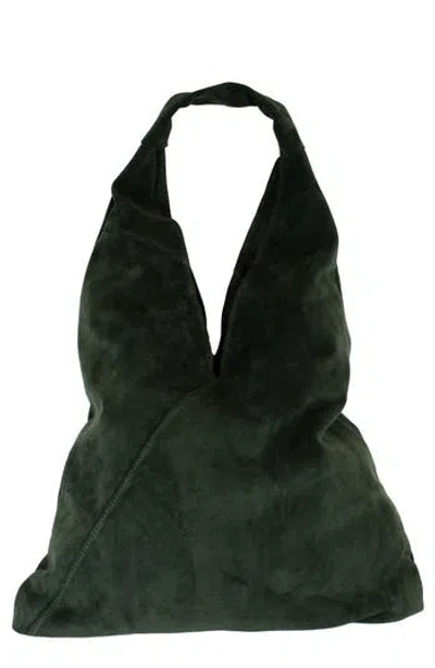 Persaman New York Amelia Suede Hobo Bag In Hunter Green