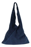 Persaman New York Amelia Suede Hobo Bag In Navy