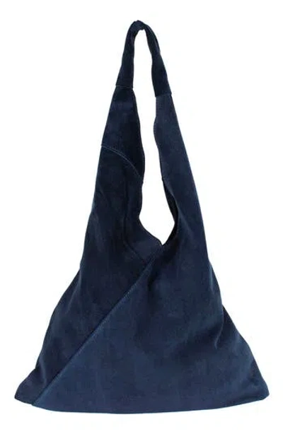 Persaman New York Amelia Suede Hobo Bag In Navy