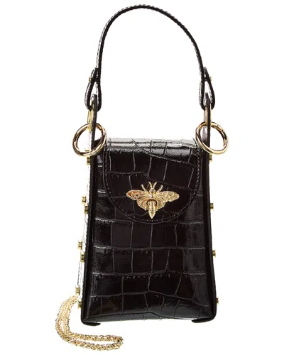 Persaman New York Anette Leather Crossbody In Black
