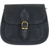 Persaman New York Annie Buckle Suede Crossbody Bag In Black