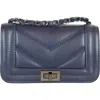 Persaman New York Ariana Quilted Crossbody Bag In Blue